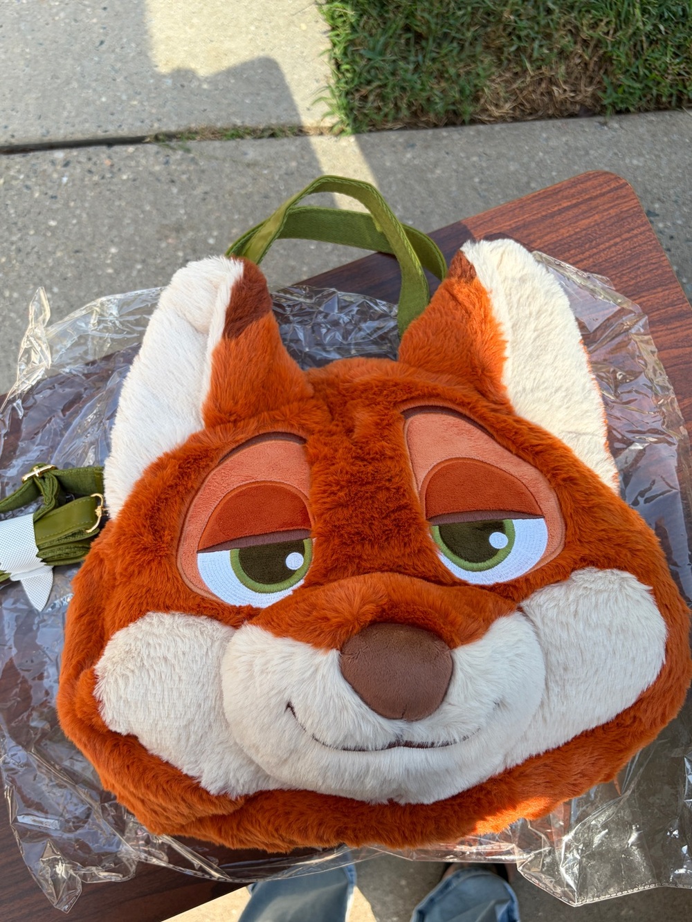 Disney Zootopia Nick Wilde Potdemiel Plush Crossbody Shoulder Bag NWT